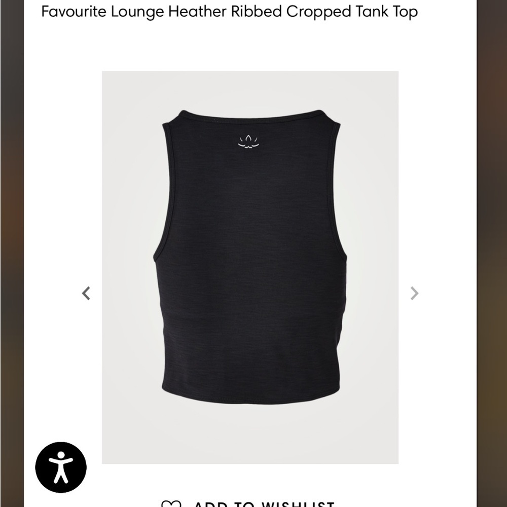 COPY - BEYOND YOGA favorite Lounge cropped tank Heather Gray - Picture 2 of 2